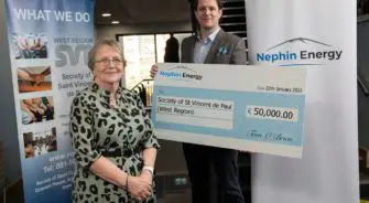 SVP - News - Nephin Energy Donates €50,000 to SVP West Region to help the most vulnerable across the region pay their energy bills