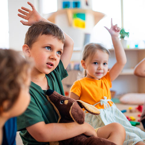 Safeguarding Policy and Procedures - Kids raising their hands